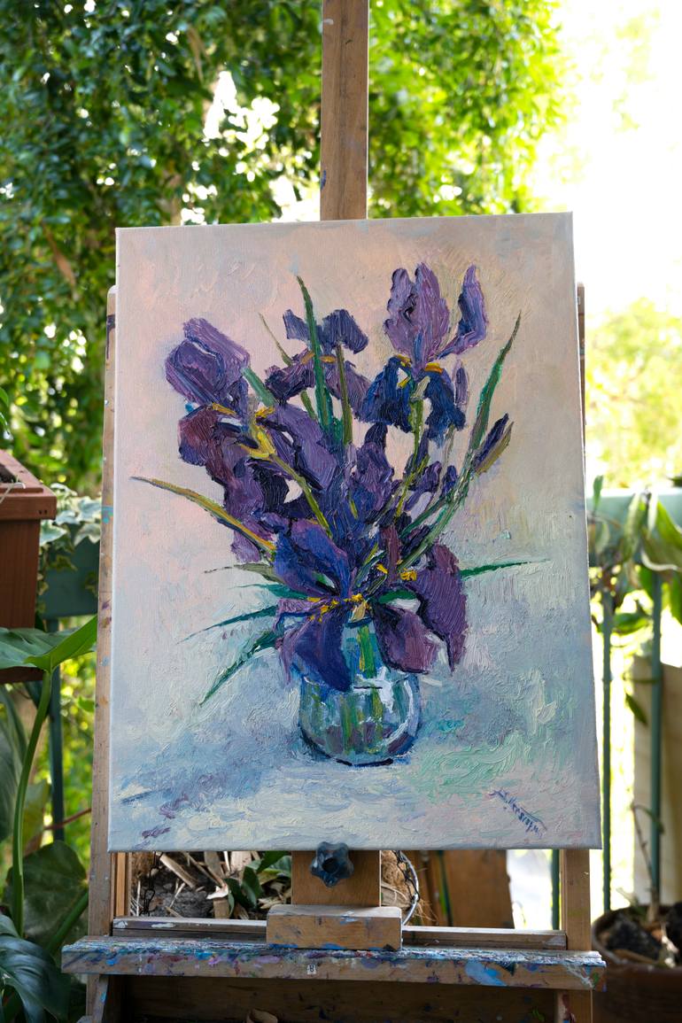 Original Expressionism Floral Painting by Suren Nersisyan