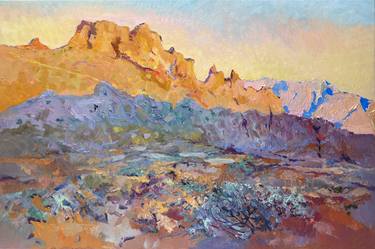 Saatchi Art Artist Suren Nersisyan; Painting, “Early Evening in the Canyon, California Desert Landscape” #art