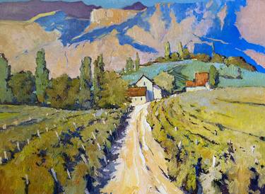 Saatchi Art Artist Suren Nersisyan; Painting, “Vineyards in France” #art