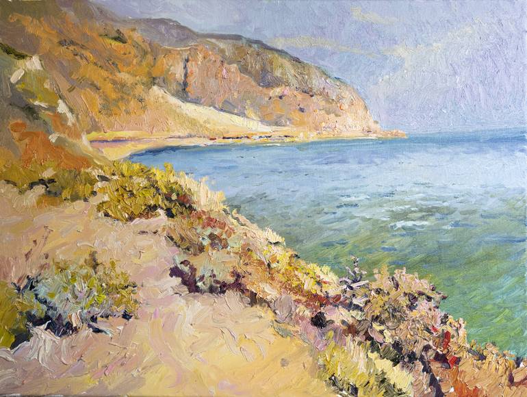 Print of Impressionism Seascape Paintings by Suren Nersisyan