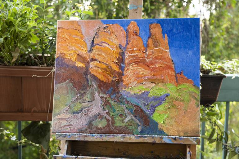 Original Impressionism Landscape Painting by Suren Nersisyan