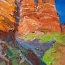 Orange bright colored rocks, called Red Rocks look beautiful in nature under the bright sun.
Thick, expressive brushstrokes reflect the feeling I received from nature while I was painting this artwork.
The painting is on oil/primed canvas, sides are painted, it has a wire, and can be displayed even without a frame.
Best,
Suren