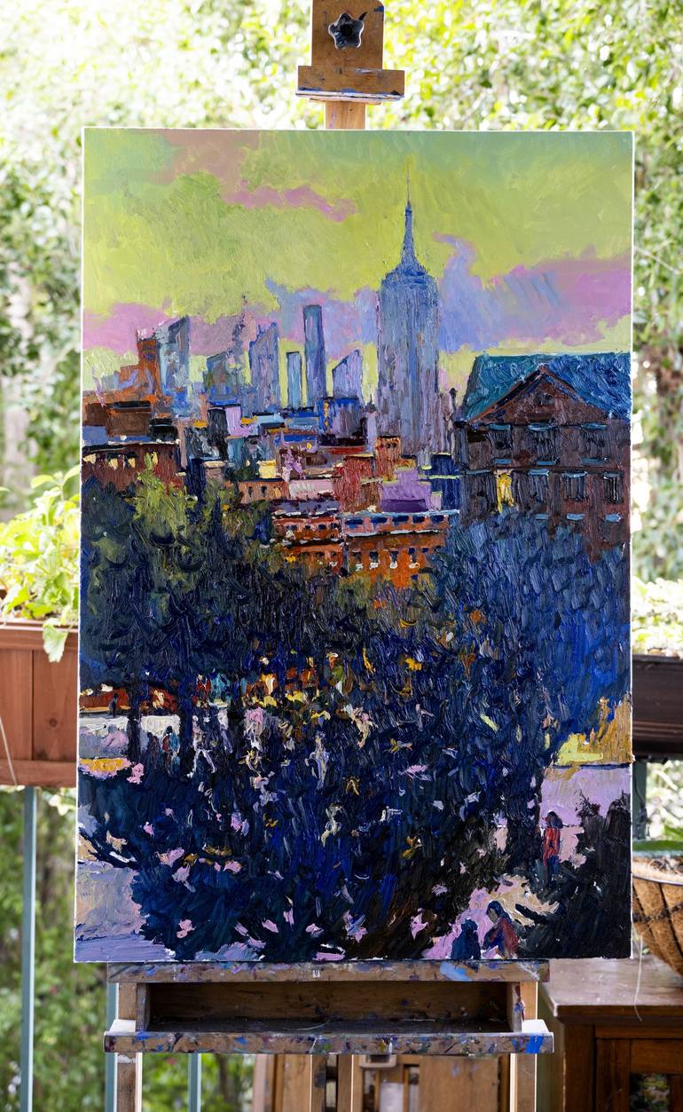 Original Expressionism Cities Painting by Suren Nersisyan