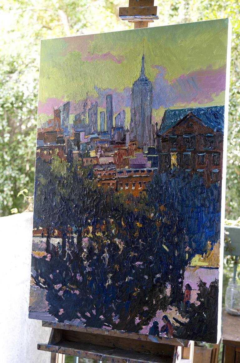 Original Expressionism Cities Painting by Suren Nersisyan