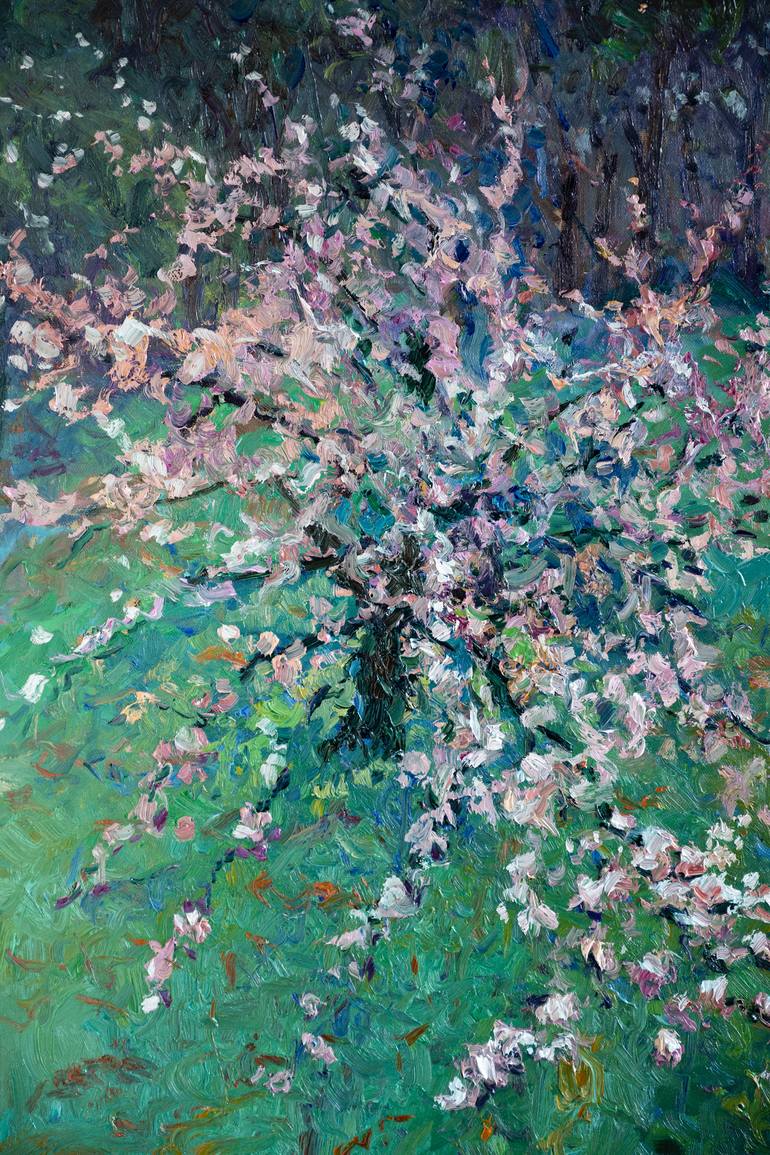 Original Impressionism Tree Painting by Suren Nersisyan