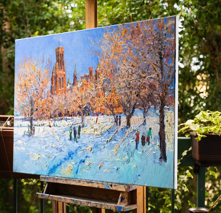 Original Expressionism Cities Painting by Suren Nersisyan