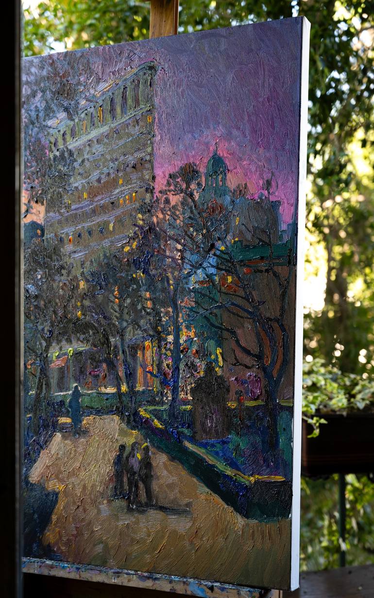 Original Impressionism Cities Painting by Suren Nersisyan