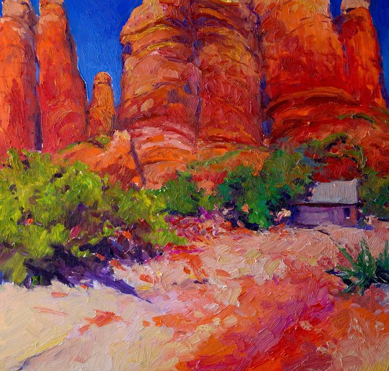 Red Rocks Landscape Arizona SINGLE CANVAS WALL ART Print Picture 