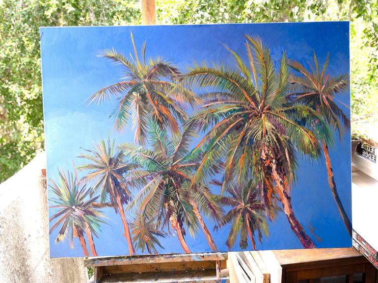 Original Impressionism Tree Painting by Suren Nersisyan