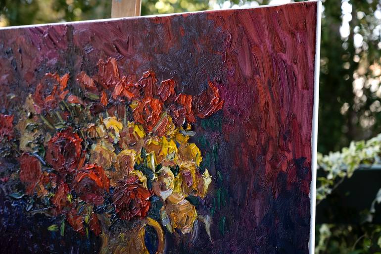 Original Floral Painting by Suren Nersisyan