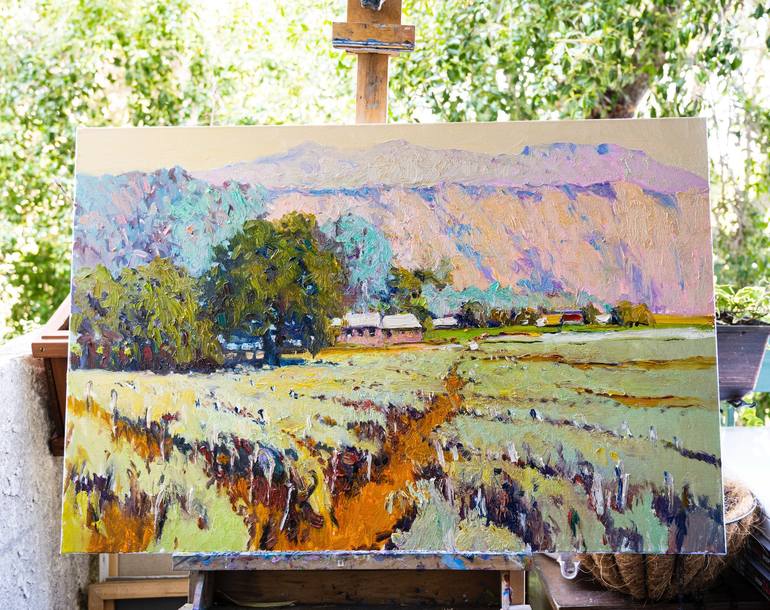 Original Impressionism Landscape Painting by Suren Nersisyan