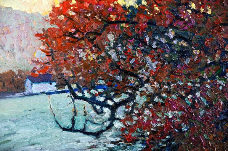 Original Expressionism Tree Painting by Suren Nersisyan