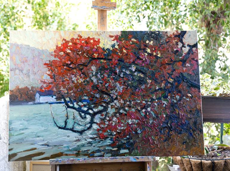 Original Expressionism Tree Painting by Suren Nersisyan