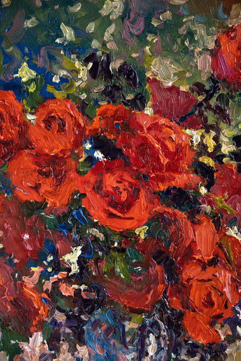 Original Expressionism Floral Painting by Suren Nersisyan