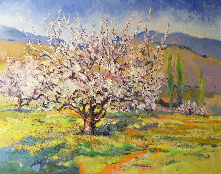 apricot tree painting