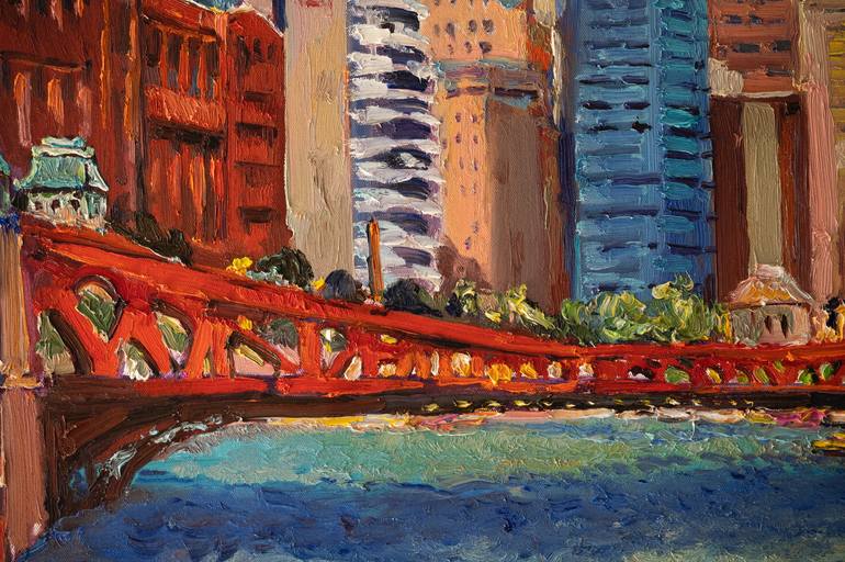 Original Impressionism Cities Painting by Suren Nersisyan