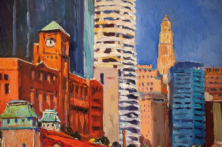 Original Impressionism Cities Painting by Suren Nersisyan