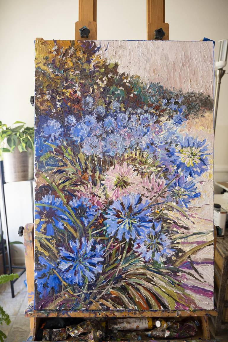 Original Impressionism Floral Painting by Suren Nersisyan