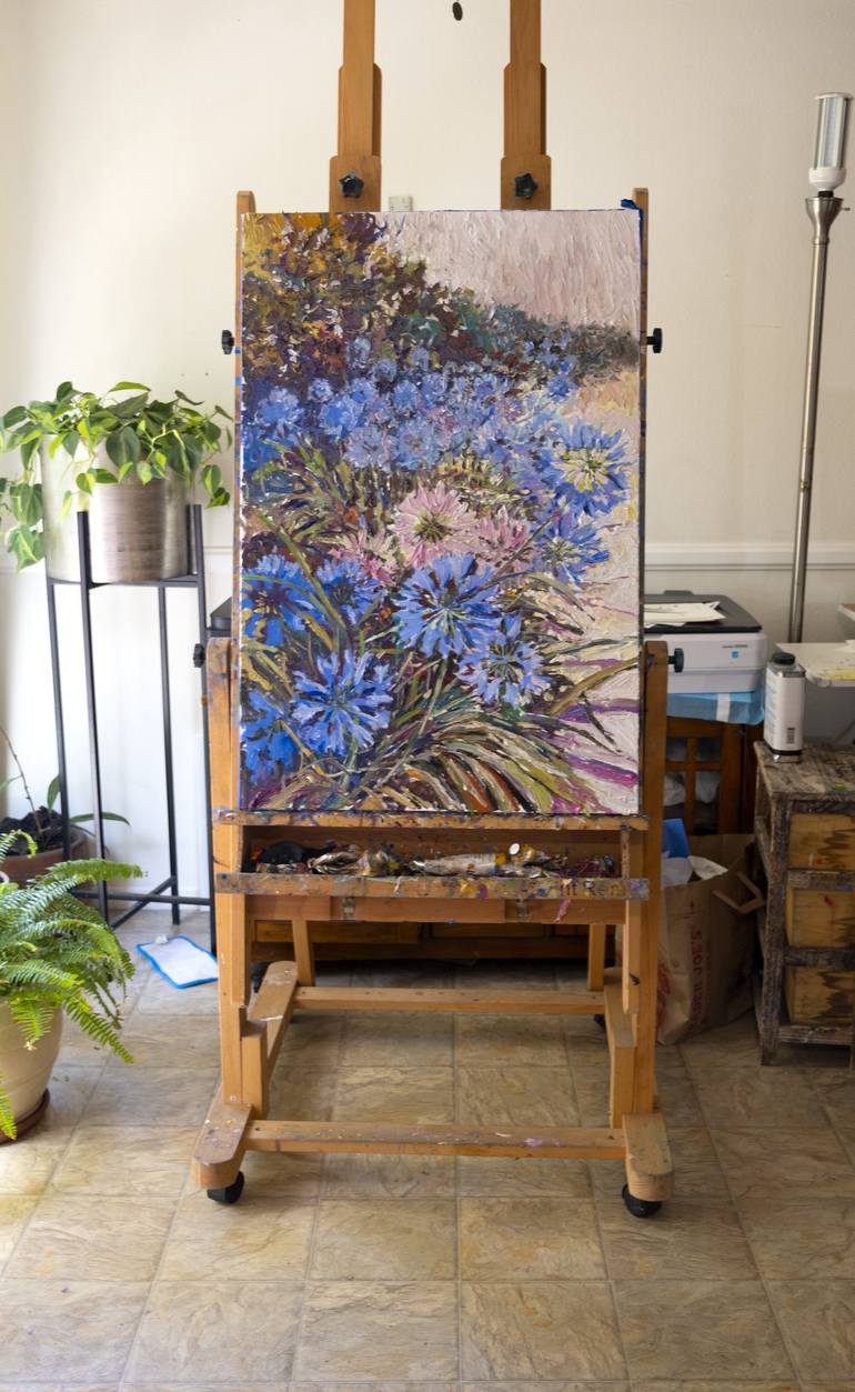 Original Impressionism Floral Painting by Suren Nersisyan