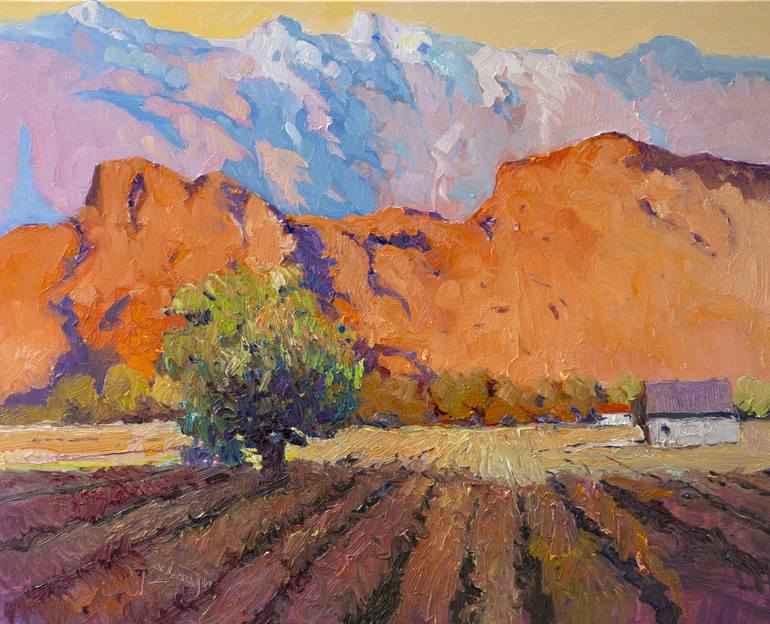 Orange Light of California, Vineyards Painting by Suren Nersisyan ...