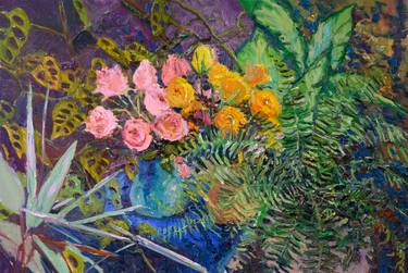 Original Impressionism Floral Paintings by Suren Nersisyan