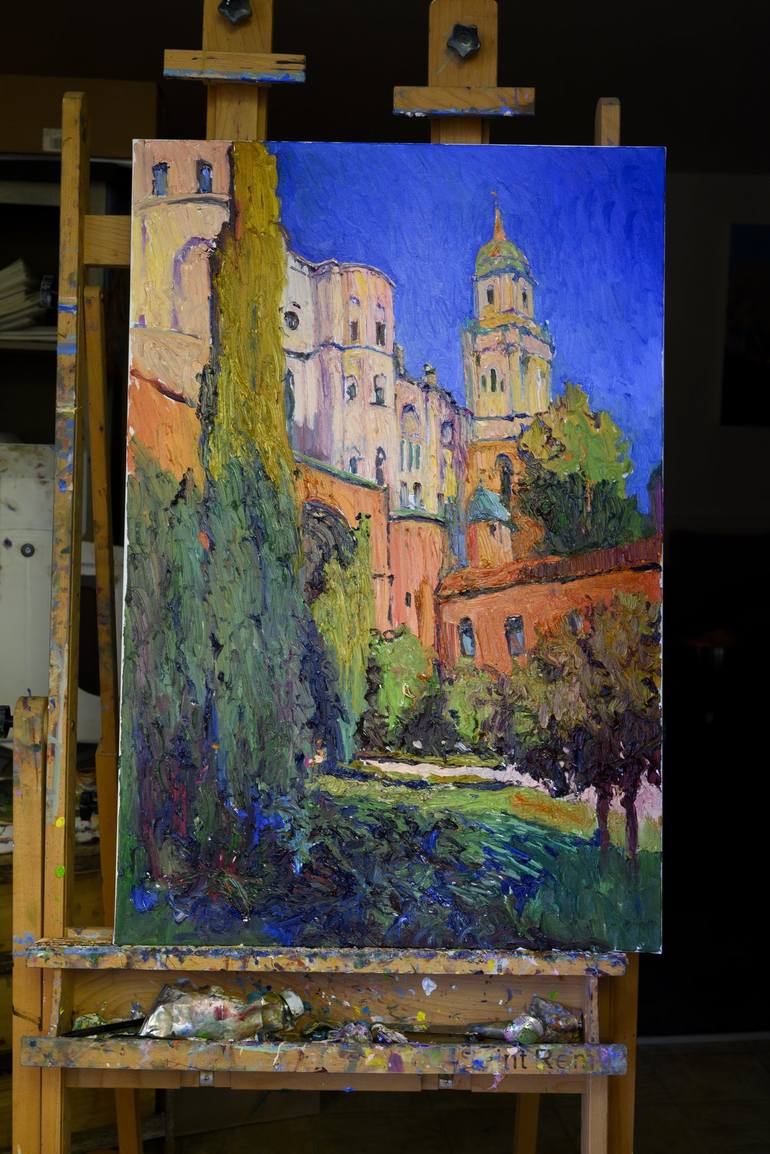 Original Impressionism Architecture Painting by Suren Nersisyan