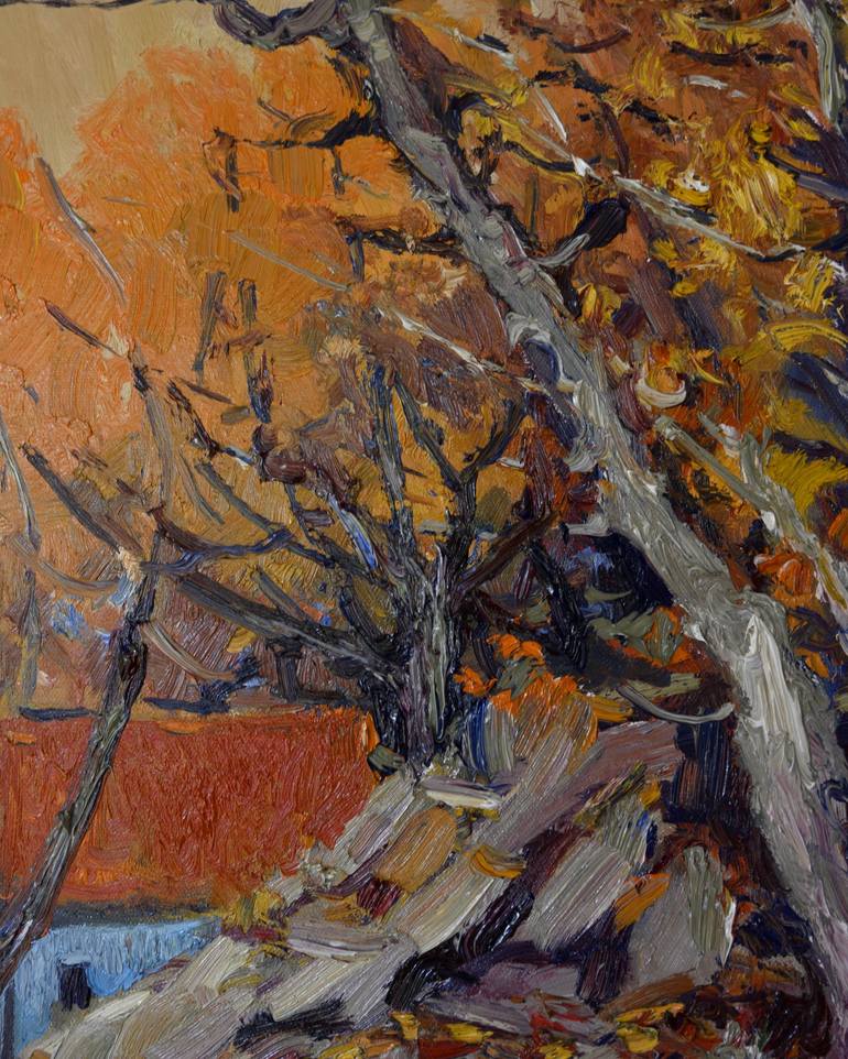 Original Expressionism Tree Painting by Suren Nersisyan