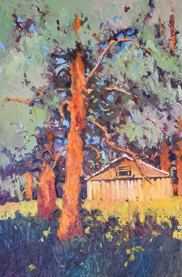 Original Impressionism Tree Paintings by Suren Nersisyan