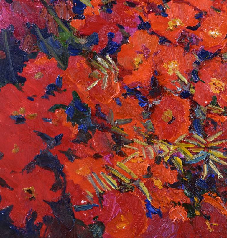 Original Impressionism Floral Painting by Suren Nersisyan