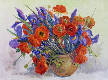 Original Impressionism Floral Paintings by Suren Nersisyan