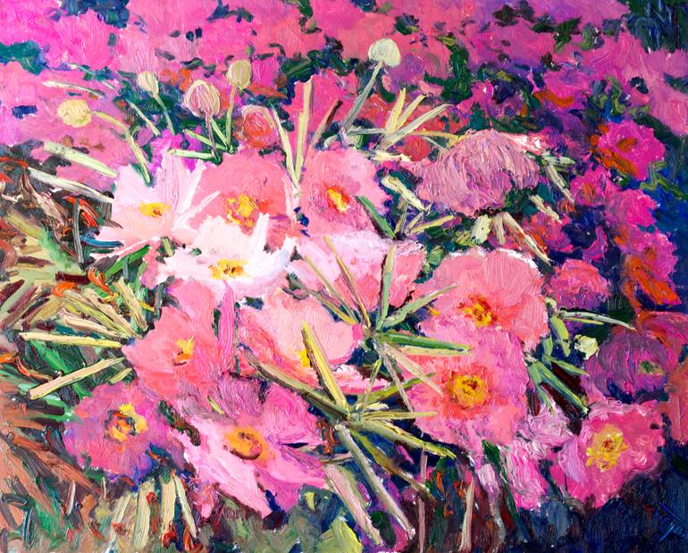 Original Expressionism Floral Painting by Suren Nersisyan