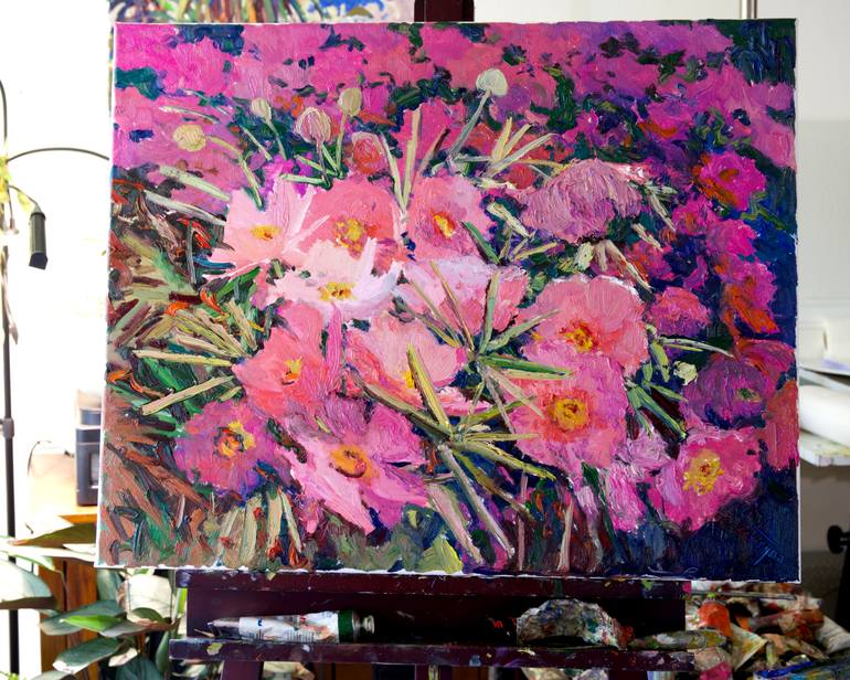 Original Expressionism Floral Painting by Suren Nersisyan
