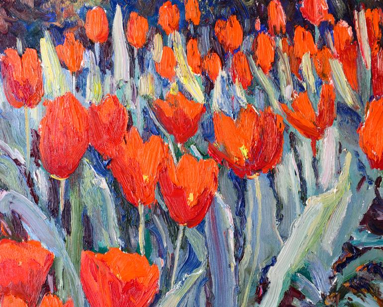 Original Impressionism Floral Painting by Suren Nersisyan