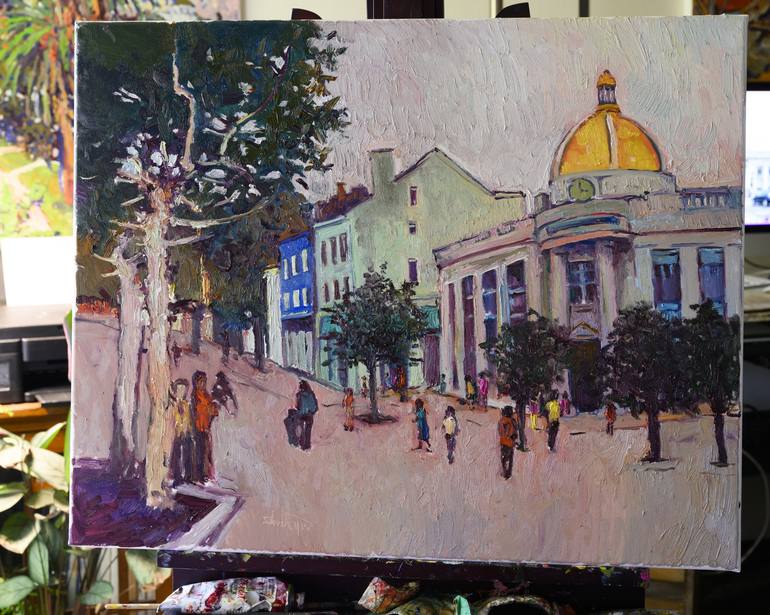 Original Expressionism Cities Painting by Suren Nersisyan