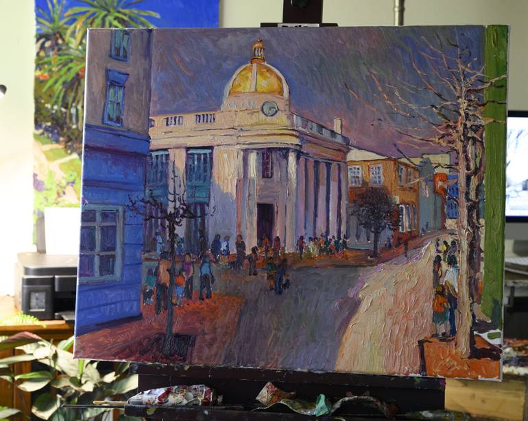 Original Impressionism Cities Painting by Suren Nersisyan