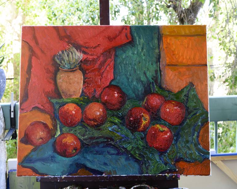 Original Expressionism Still Life Painting by Suren Nersisyan