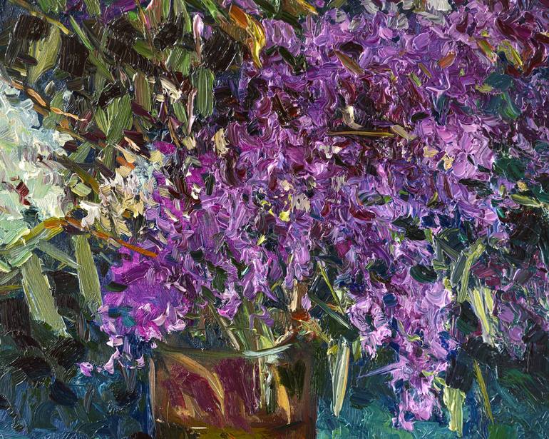 Original Impressionism Floral Painting by Suren Nersisyan