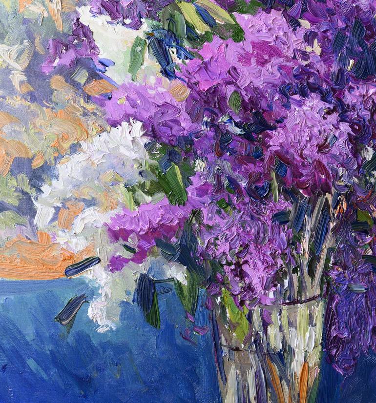 Original Impressionism Floral Painting by Suren Nersisyan