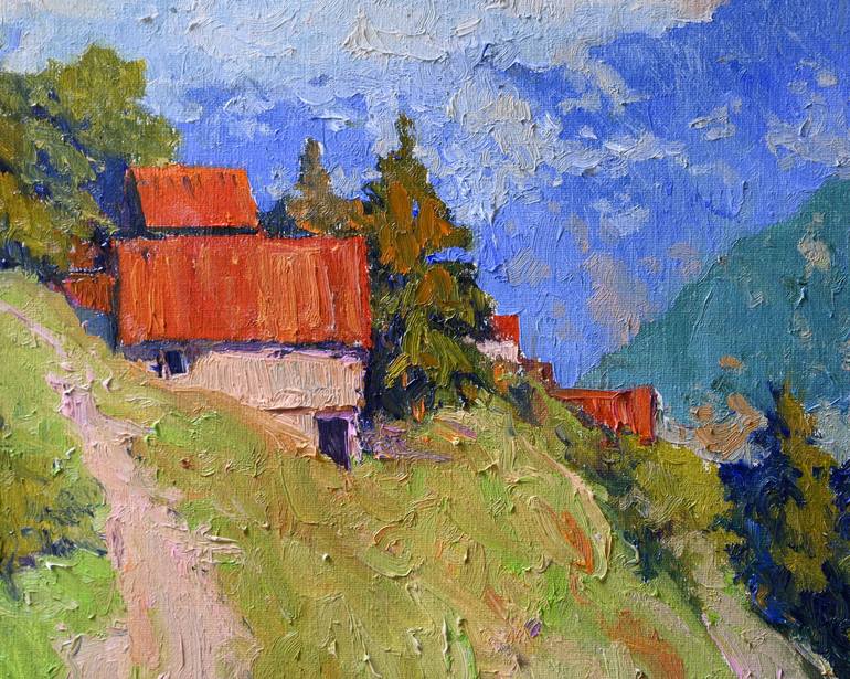 Original Impressionism Landscape Painting by Suren Nersisyan