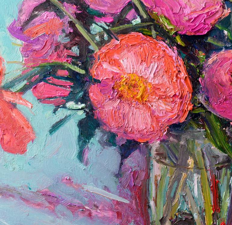 Original Impressionism Floral Painting by Suren Nersisyan