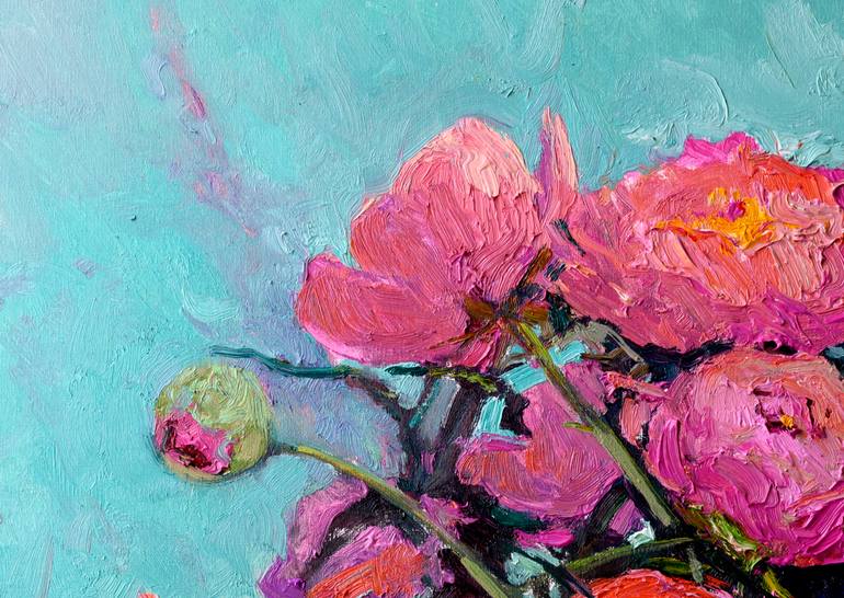 Original Impressionism Floral Painting by Suren Nersisyan