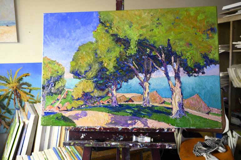 Original Impressionism Seascape Painting by Suren Nersisyan