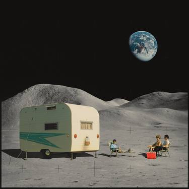 Print of Conceptual Outer Space Collage by Yiannis Roussakis