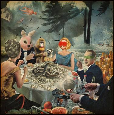 Original Surrealism People Collage by Yiannis Roussakis