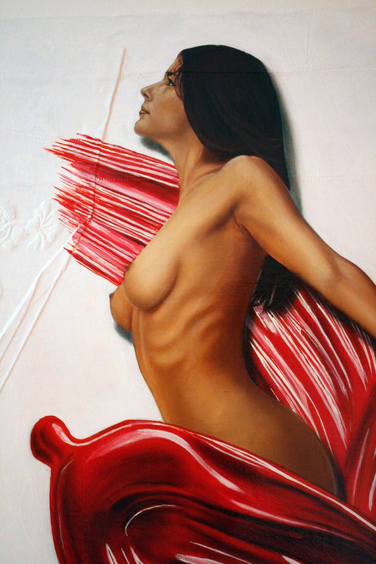 Original Figurative Nude Painting by Philippe Jacquot