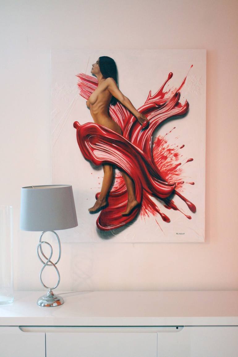 Original Figurative Nude Painting by Philippe Jacquot