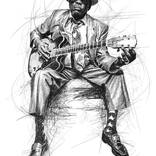 John Lee Hooker by Philippe Jacquot