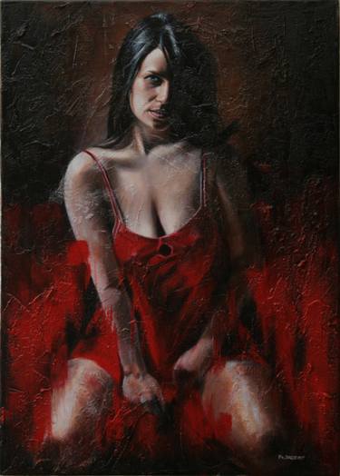 Original Figurative Women Paintings by Philippe Jacquot