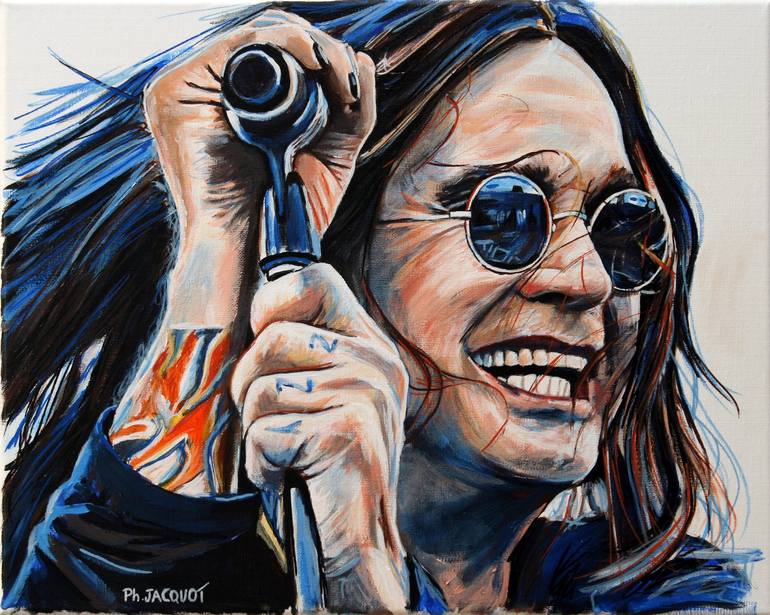 Ozzy Osbourne Painting by Philippe Jacquot | Saatchi Art