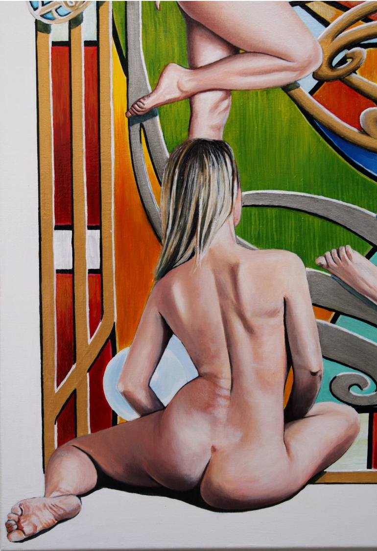 Original Figurative Women Painting by Philippe Jacquot